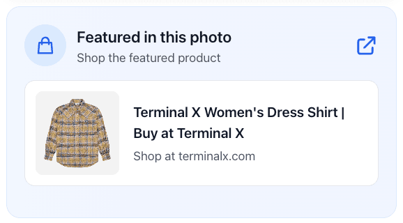 Product being advertised